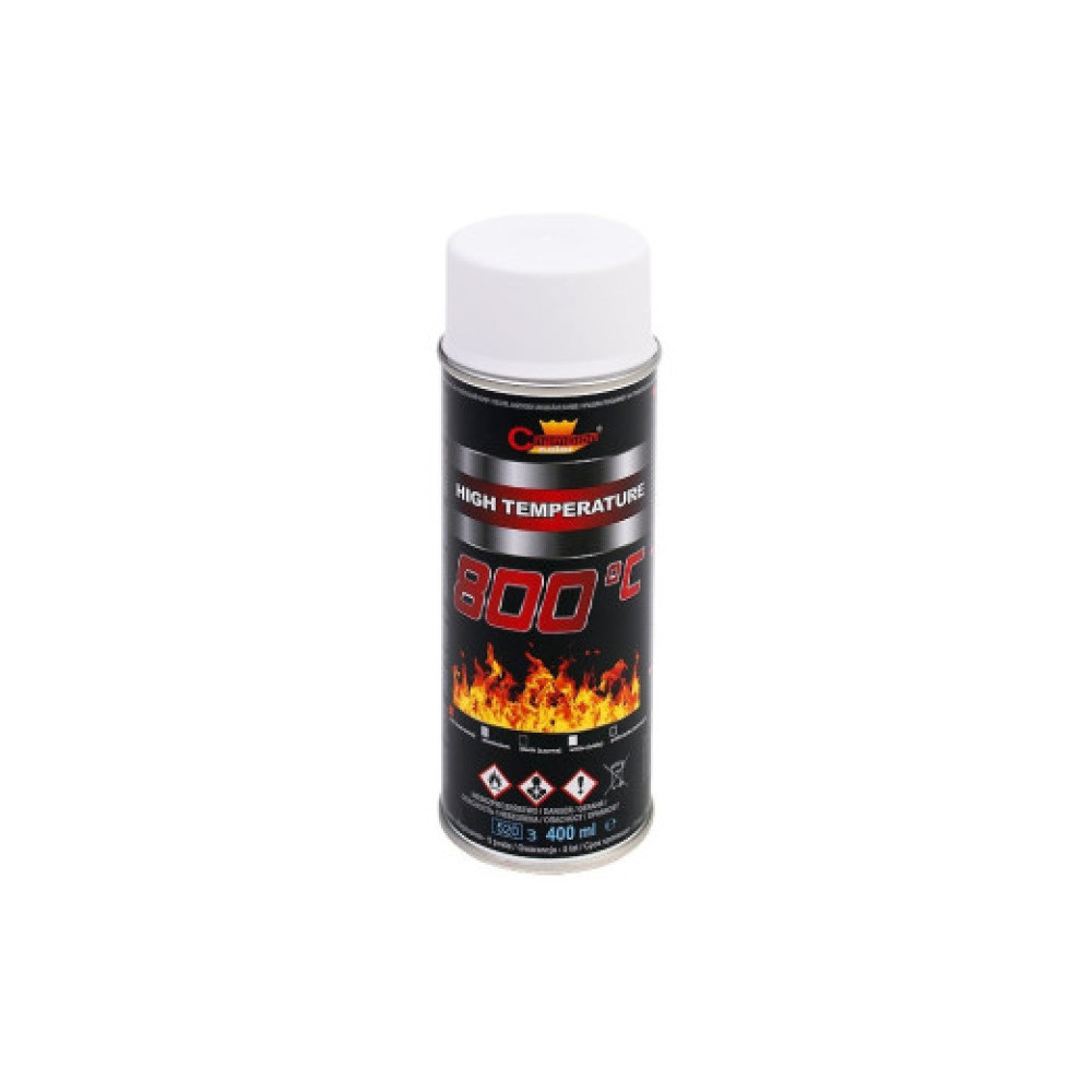 Spray vopsea rezistent termic 800°C alb Champion profesional 400ml