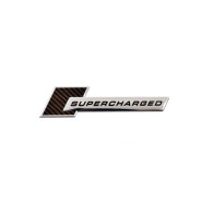 Emblema auto supercharged negru relief 10x1cm