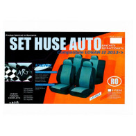 Husa auto compatibile Logan II 2013-2019 din 9 piese FRACTIONATE. Calitate Premium