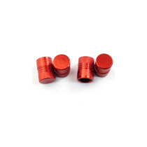 Capace valve auto aluminiu rosii 4 bucati