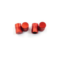 Capace valve auto aluminiu rosii 4 bucati