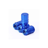Capace valve auto aluminiu albastre 4 bucati