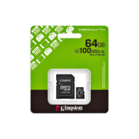Card memorie microSD 64GB Kingston Canvas Select Plus 100MB/s cu adaptor SD
