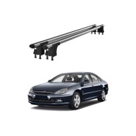 Set bare transversale aluminiu cu prindere in puncte fixe compatibile Peugeot 607 2000-2005 negre sau argintii