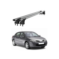Set bare transversale aluminiu cu prindere in puncte fixe compatibile Renault Megane II 2002-2010 negre sau argintii