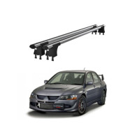 Set bare transversale aluminiu cu prindere in puncte fixe compatibile Mitsubishi Lancer VII 1995-2000 negre sau argintii
