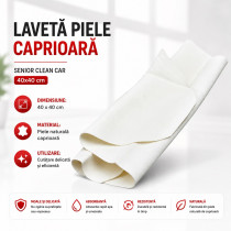 Laveta piele caprioara Senior Clean car 40x40cm